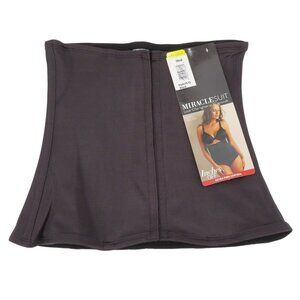 Miraclesuit Womens Medium Black Waist Cincher Hook Eye Extra Firm Control NEW